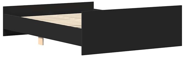 Rám postele s hlavovým a nožním čelem černý 150 x 200 cm 3203755