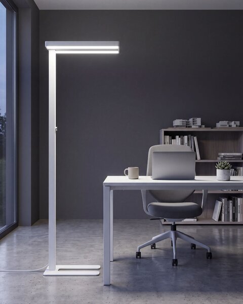 LED stojací lampa TAURUS se stmívačem Kov Bílá