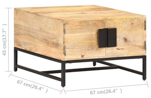 Konferenční stolek 67 x 67 x 45 cm masivní mangovníkové dřevo 320375