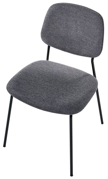 Sada 4 jídelních židlí RILEY Tkanina Šedá