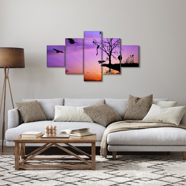 Obraz - Siluety zvířat (125x70 cm)