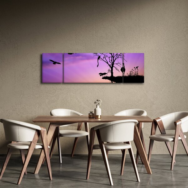 Obraz - Siluety zvířat (170x50 cm)