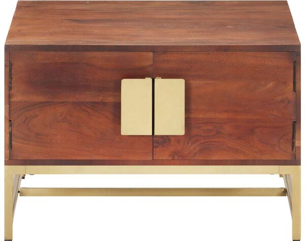 Konferenční stolek medově hnědý 67 x 67 x 45 cm masivní akácie 320376