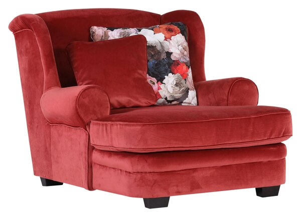 KŘESLO UŠÁK, textil, červená Ambia Home - Křesla ušáky