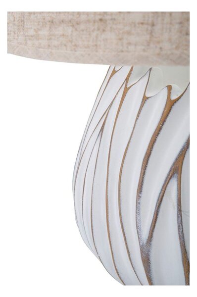 Béžová stolní lampa s textilním stínidlem (výška 48 cm) Honduras – Mauro Ferretti