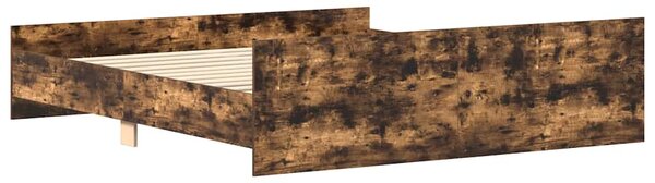Rám postele s hlavovým a nožním čelem kouřový dub 160 x 200 cm 3203765