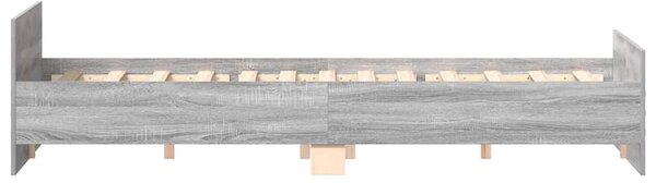 Rám postele s hlavovým a nožním čelem šedý sonoma 160 x 200 cm 3203766