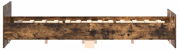 Rám postele s hlavovým a nožním čelem kouřový dub 160 x 200 cm 3203765