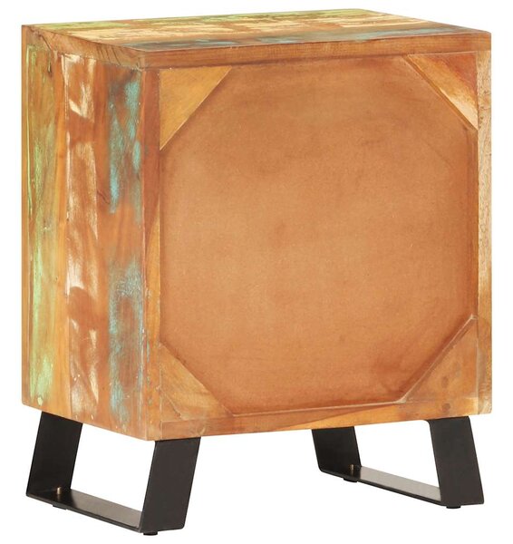Noční stolek 40 x 30 x 50 cm masivní recyklované dřevo 320377