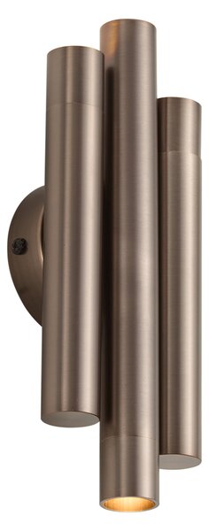 Moderní nástěnné svítidlo tmavě bronzové se 3 světly - Pipes