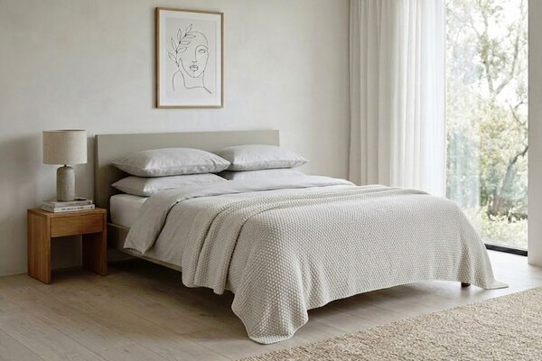 Designový pléd Nordic Knit by Marc O´Polo, 130x170 cm, Off white