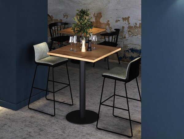 Dubový barový stolek, Stůl vysoký 90x100x90