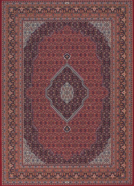 Breno Kusový koberec DIAMOND 72220/300, Červená, Vícebarevné, 67 x 130 cm