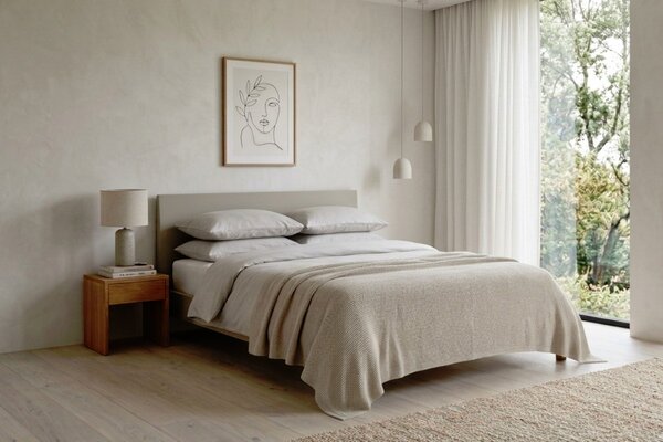 Designový pléd Nordic Knit by Marc O´Polo, 130x170 cm, Oatmeal
