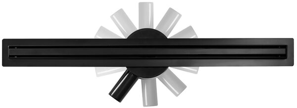 Odtokový žlab CALANI ECO360 SLIM BLACK 60