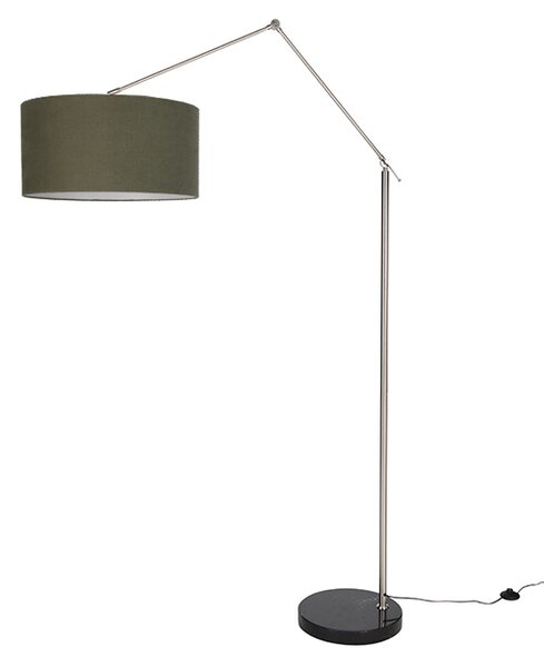 Stojací lampa černá nastavitelná se zeleným stínidlem 50cm - Editor