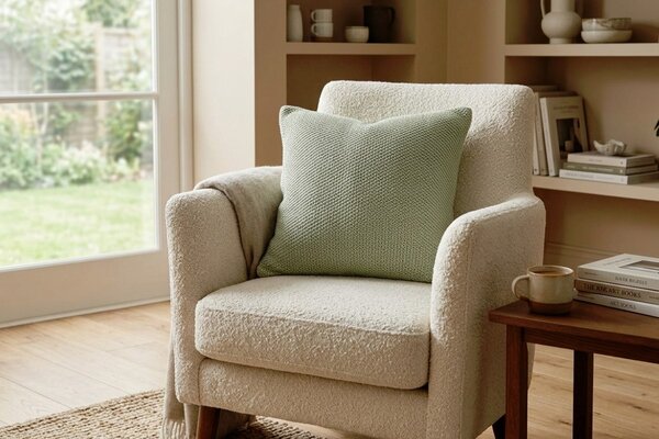 Designový dekorační polštářek Nordic Knit by Marc O´Polo, 50x50 cm, Garden green