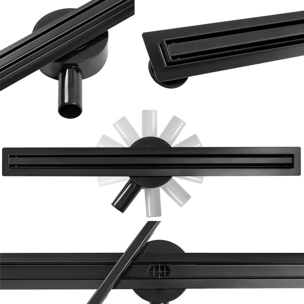 Odtokový žlab CALANI ECO360 SLIM BLACK 60