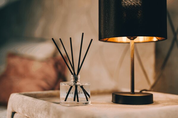 Aroma difuzér Cocodor Black Edition Reed Pure Cotton s vůní čisté bavlny 200 ml