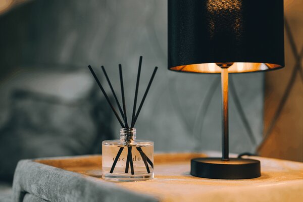 Aroma difuzér Cocodor Black Edition Reed Pure Cotton s vůní čisté bavlny 200 ml