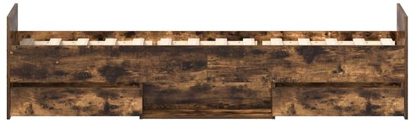 Rám postele s hlavovým a nožním čelem kouřový dub 75 x 190 cm 3203821