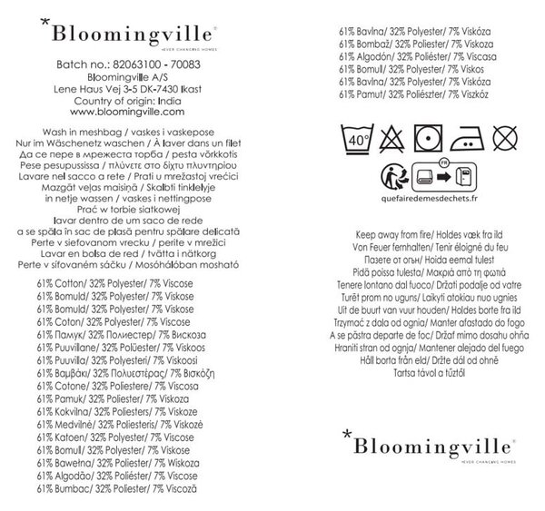 Hnědá deka z recyklované bavlny 130x160 cm Anniversary – Bloomingville