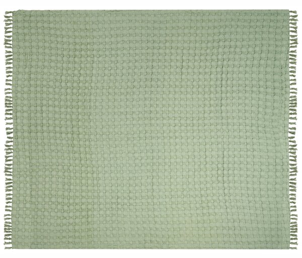 Přikrývka na postel BERE Bavlna 220 x 240 cm Zelená