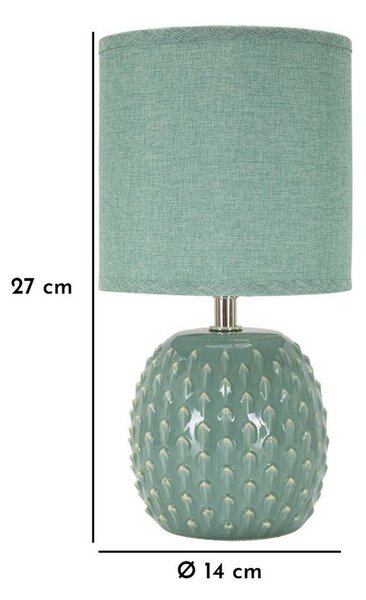 Světle modrá keramická stolní lampa s textilním stínidlem (výška 27 cm) Pontus – Mauro Ferretti
