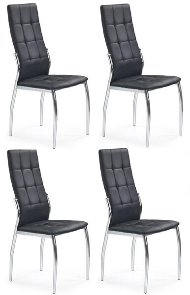 Halmar Jídelní židle K209, v setu 4 ks - černá