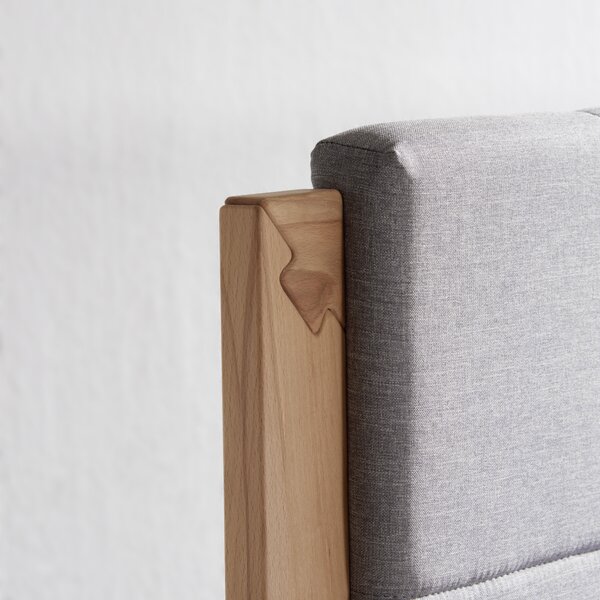 POSTEL BOXSPRING, 180/200 cm, šedá, barvy buku Linea Natura - Manželské postele