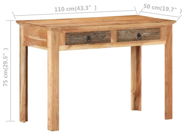 Psací stůl 110 x 50 x75 cm masivní recyklované dřevo 320385