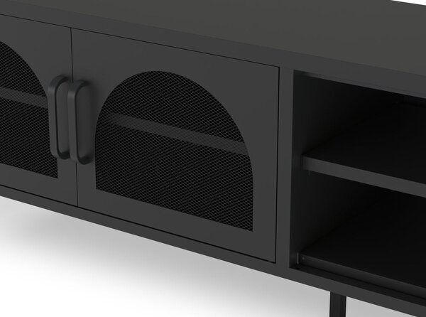 Černý TV stolek 160x50 cm Diora – Marckeric