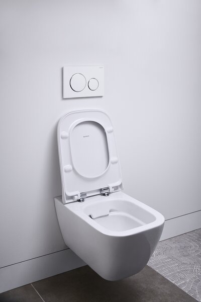 Geberit Smyle Square záchodová mísa závěsná bez splachovacího kruhu bílá 500.208.01.8