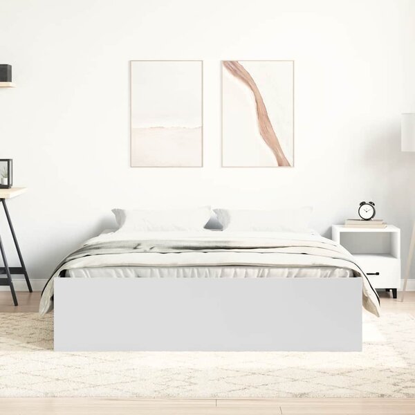 Rám postele bílý 150 x 200 cm King Size 3203866