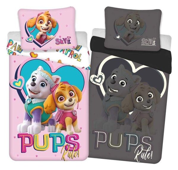 Povlečení Paw Patrol Pups svítící Bavlna, 140/200, 70/80 cm