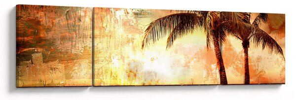 Obraz - Palmy na pláži (170x50 cm)