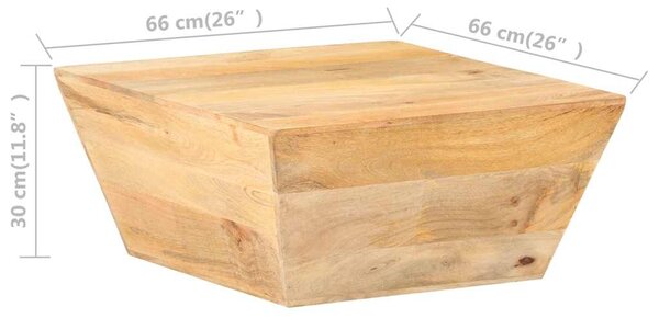 Konferenční stolek ve tvaru V 66 x 66 x 30 cm masivní mangovník 320387