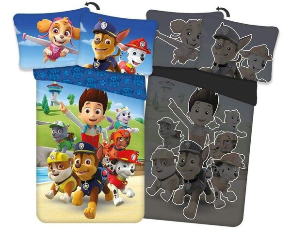 Povlečení Paw Patrol parta svítící Bavlna, 140/200, 70/80 cm