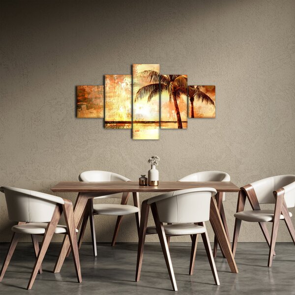 Obraz - Palmy na pláži (125x70 cm)
