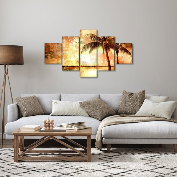 Obraz - Palmy na pláži (125x70 cm)