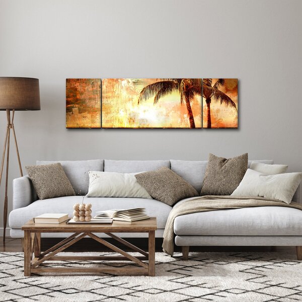 Obraz - Palmy na pláži (170x50 cm)