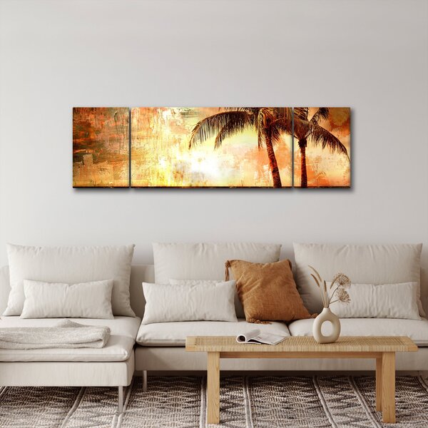 Obraz - Palmy na pláži (170x50 cm)