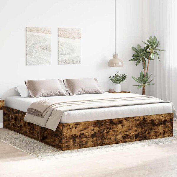 Rám postele kouřový dub 180 x 200 cm Super King Size 3203884