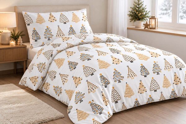 Jahu Cotton House Christmas tree bavlněné povlečení Rozměr: 1x 70 x 90 a 1x 140 x 200 cm