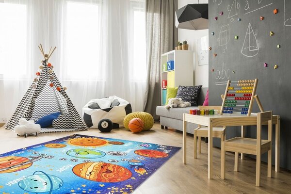 Dětský koberec s vesmírem Torino Kids 230 solar system 80x120 cm
