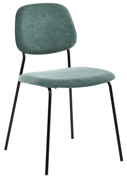 Sada 4 jídelních židlí RILEY Tkanina Zelená