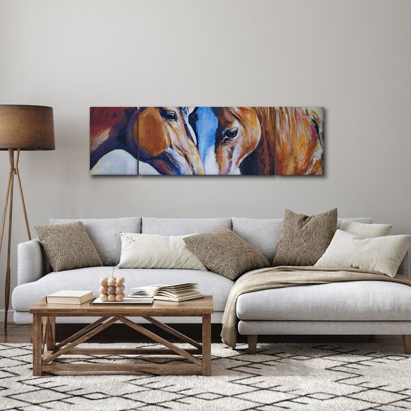 Obraz - Zamilovaní koně (170x50 cm)