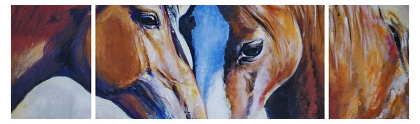 Obraz - Zamilovaní koně (170x50 cm)