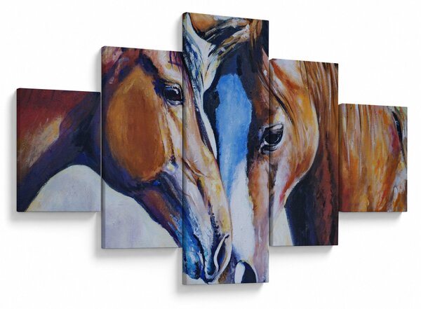 Obraz - Zamilovaní koně (125x70 cm)