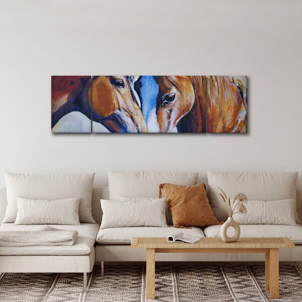 Obraz - Zamilovaní koně (170x50 cm)